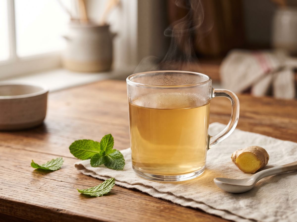 Fresh Mint and Ginger Tummy Tea