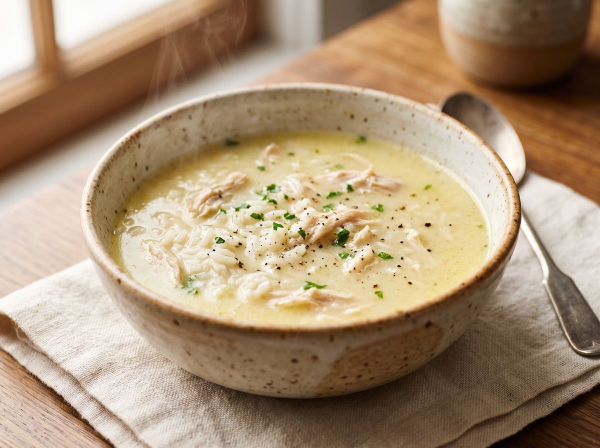 Lemon Chicken Rice Broth