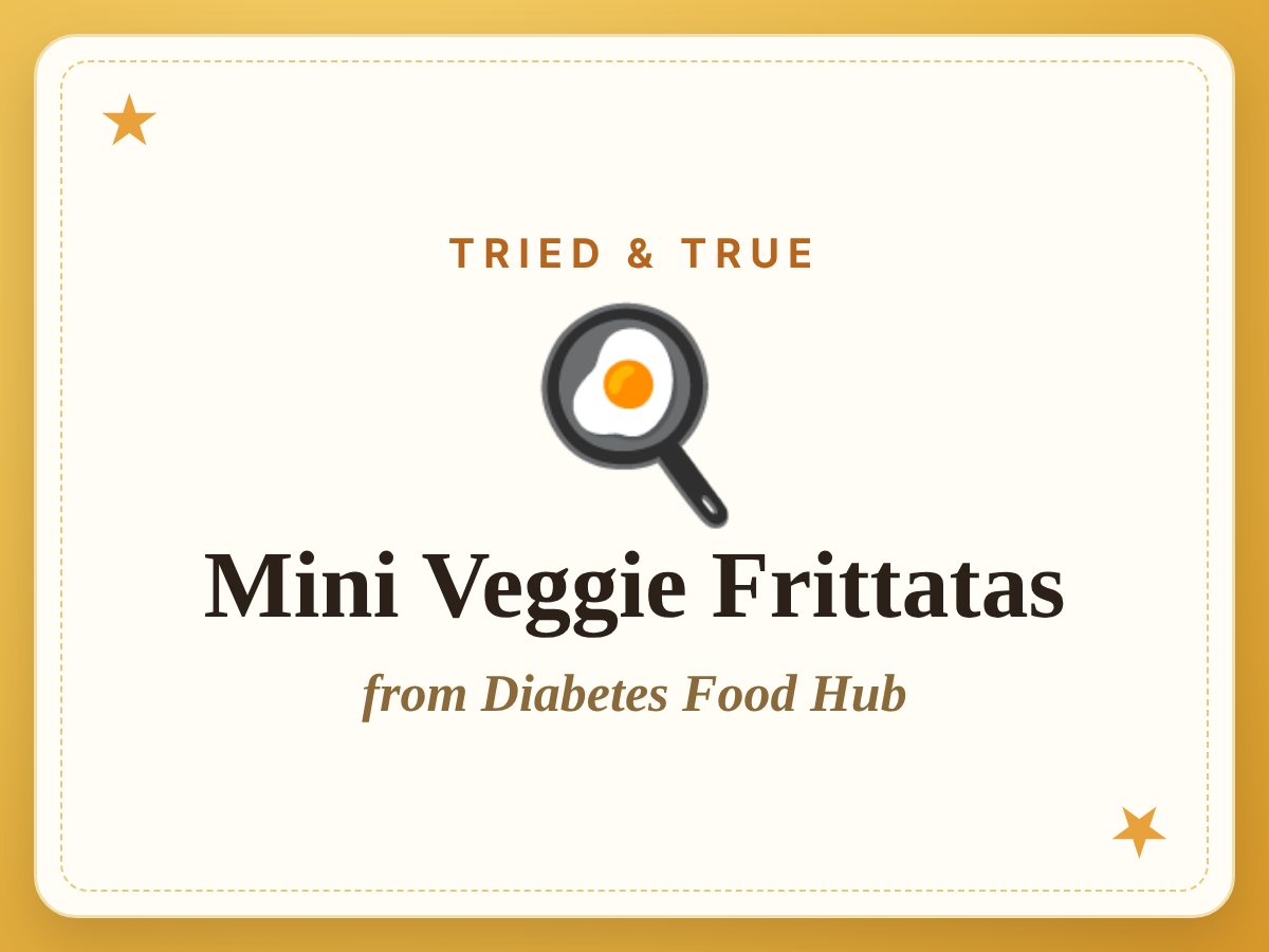 Mini Veggie Frittatas, a Tried & True recipe from Diabetes Food Hub